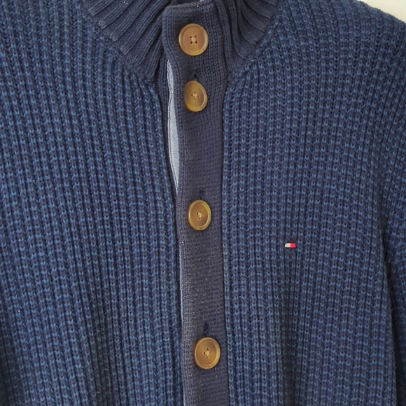 Tommy Hilfiger Blue Button Cardigan US Medium - Picture 4 of 9